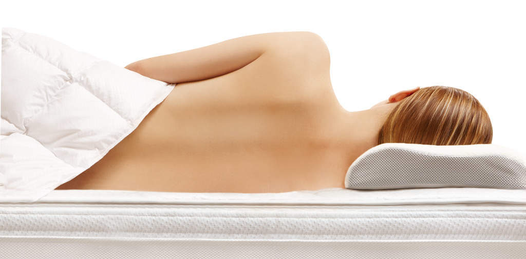 Ansicht Nackenstützkissen im Bett