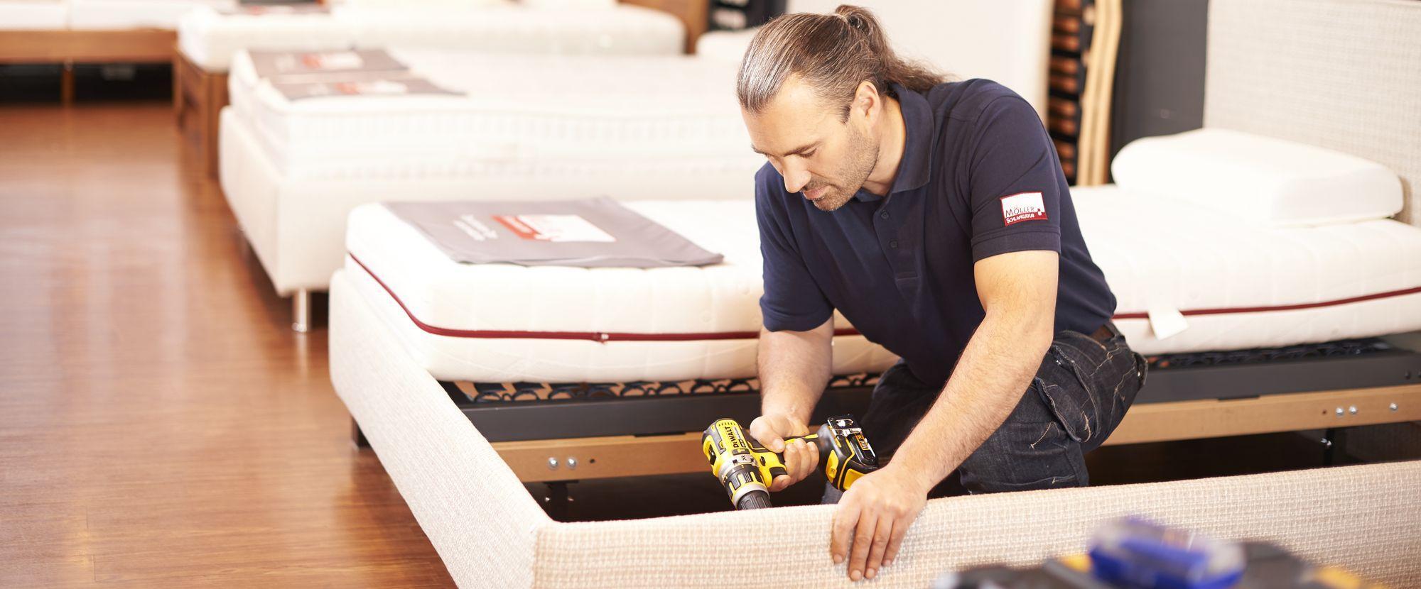 Aufbau und Montage Ihres Bettsystems durch unser Team
