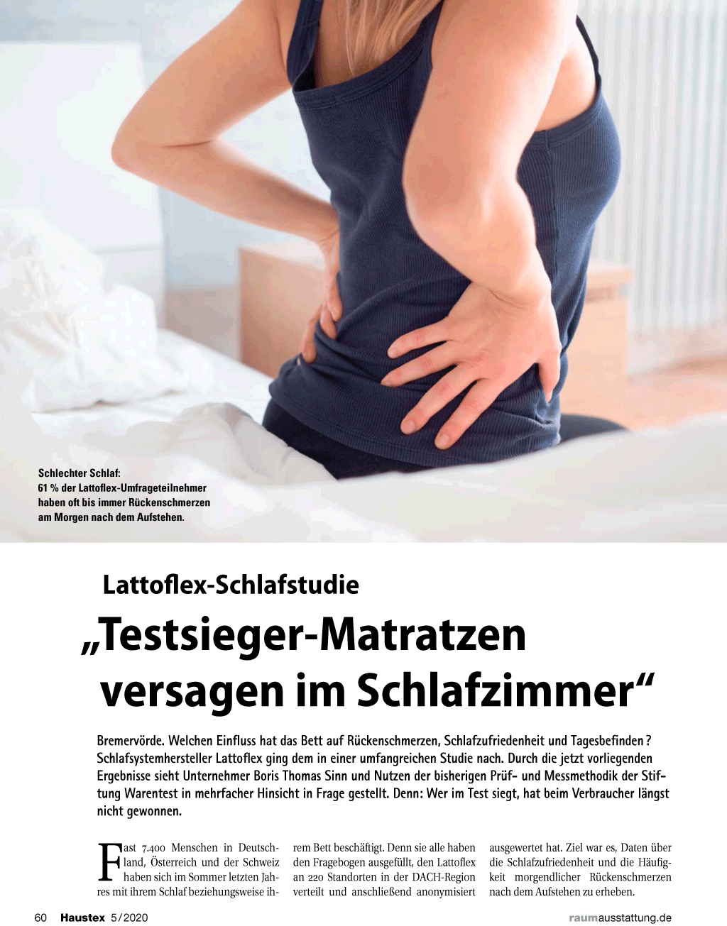 Lattoflex Schlafstudie