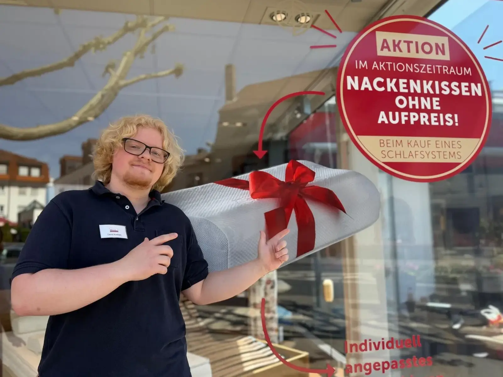 Aktion Nackenstützkissen ohne Aufpreis beim Kauf eines Bettsystems